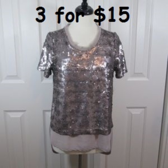 Alberto Makali Tops - Alberto Makali sheer sequin hi-low blouse